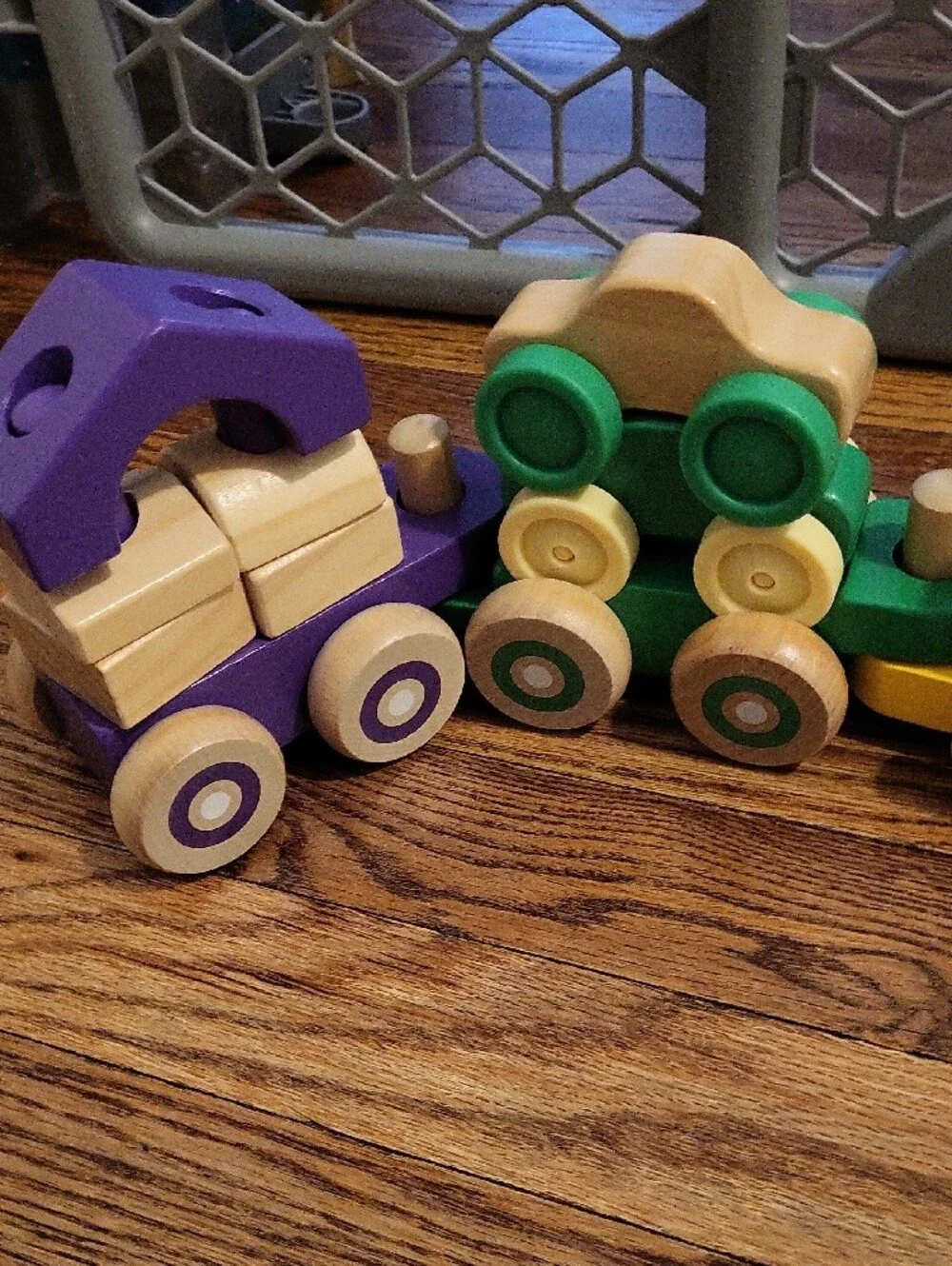 Melissa & Doug Wooden Rainbow Train - Red Orange Yellow Green Blue Purple Cream